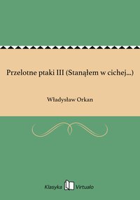 Przelotne ptaki III (Stanąłem w cichej...) - Władysław Orkan - ebook