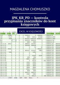 JPK_KR_PD — kontrola przypisania znaczników do kont księgowych - Magdalena Chomuszko - ebook
