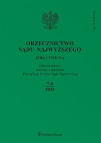 Orzecznictwo Sądu Najwyższego. Izba Cywilna. Numer 7-8/202 - Opracowanie zbiorowe - ebook