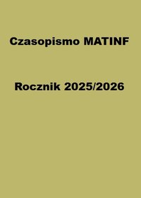 Rocznik Czasopisma MATINF 2025/2026 - Redakcja Czasopisma MATINF - ebook