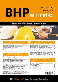 BHP w firmie – numer specjalny 17. Ekspert wyjaśnia wątpliwości – wywiady i analizy - Opracowanie zbiorowe - eprasa