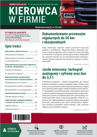 Kierowca w firmie  – numer specjalny 71. Dokumenty w kabinie pojazdu przy przewozach do 50 km - Opracowanie zbiorowe - eprasa