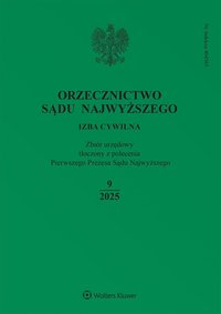 Orzecznictwo Sądu Najwyższego. Izba Cywilna - Nr 9/2025 - Opracowanie zbiorowe - ebook
