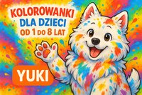 Kolorowanka dla dzieci Yuki Yukusilek, Przygody psa Samoyeda, w wieku 1-8 lat, Tęczowy wzór z motywem babeczek i słodyczy, strony z zajęciami edukacyjnymi (Yuki's Coloring Adventures) - Yuki Yukusilek - ebook