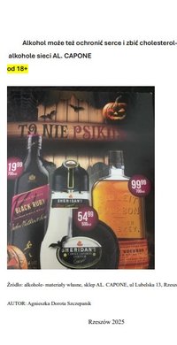 Alkohol może też ochronić serce i zbić cholesterol-  alkohole sieci AL. CAPONE od 18+ - Agnieszka Dorota Szczepanik - ebook