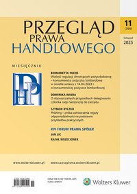 Przegląd Prawa Handlowego - Nr 11/2025 [399] - Opracowanie zbiorowe - ebook