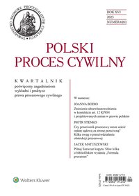Polski Proces Cywilny - Nr 4/2025 - Opracowanie zbiorowe - ebook