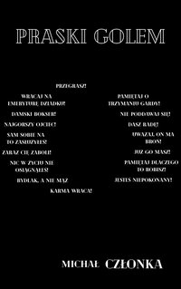 Praski Golem - Michał Członka - ebook