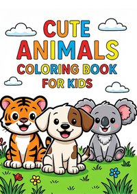Cute Animals Coloring Book for Kids. Moja pierwsza kolorowanka po angielsku. - Sophie Schulz - ebook