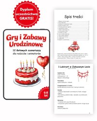 Gry i zabawy urodzinowe dla dzieci w wieku 6-8 lat - PDF do druku - Majewsky Olena - ebook