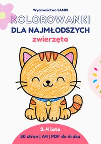 KOLOROWANKI DLA NAJMŁODSZYCH. Zwierzęta. 2-4 lata - ebook PDF - Beata Majewska - ebook
