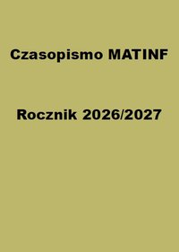 Rocznik Czasopisma MATINF 2026/2027 - Redakcja Czasopisma MATINF - ebook