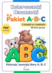 Kolorowanki Nauczanki - Pakiet ABC. Karty pracy PDF - B.Majewska - ebook