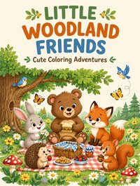 Little Woodland Friends Cute Coloring Adventures - Nikola Majewska - Paliga - ebook