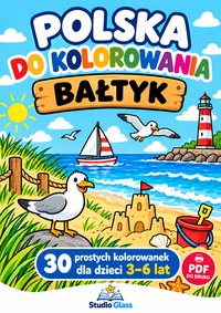 Polska do kolorowania. Bałtyk – 30 kolorowanek dla dzieci - Pola Krajewska - ebook