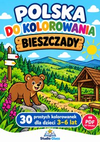 Polska do kolorowania. Bieszczady – 30 kolorowanek dla dzieci - Pola Krajewska - ebook