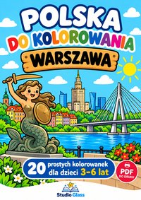 Polska do kolorowania. Warszawa – 20 kolorowanek dla dzieci - Pola Krajewska - ebook