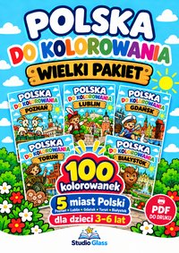 Polska do kolorowania. Miasta Polski 2 – Wielki pakiet 100 kolorowanek - Pola Krajewska - ebook