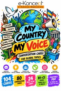 MY COUNTRY, MY VOICE, MY RESPONSIBILITY! Karty konwersacyjne j. angielski - Anna Dąbek - ebook