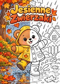 Jesienne Zwierzaki Kolorowanka - Paige Smart - ebook