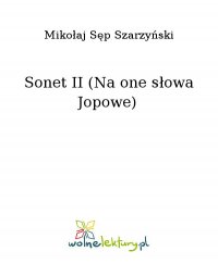 Sonet II (Na one słowa Jopowe) - Mikołaj Sęp Szarzyński - ebook