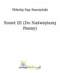 Sonet III (Do Naświętszej Panny) - Mikołaj Sęp Szarzyński - ebook