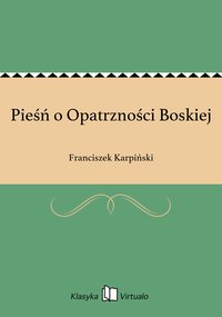 Pieśń o Opatrzności Boskiej - Franciszek Karpiński - ebook
