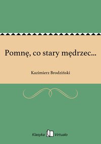Pomnę, co stary mędrzec... - Kazimierz Brodziński - ebook