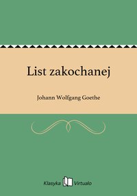 List zakochanej - Johann Wolfgang Goethe - ebook