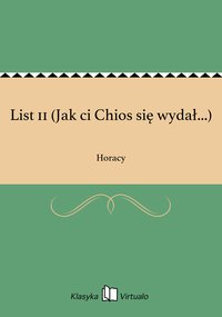List 11 (Jak ci Chios się wydał...) - Horacy - ebook