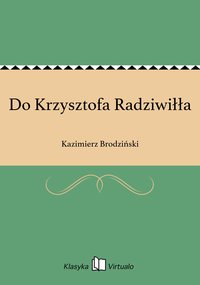 Do Krzysztofa Radziwiłła - Kazimierz Brodziński - ebook
