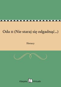 Oda 11 (Nie staraj się odgadnąć...) - Horacy - ebook