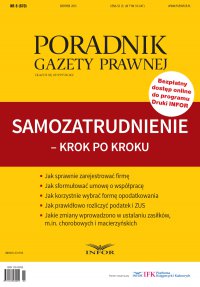 Poradnik Gazety Prawnej nr 8/15. Samozatrudnienie - Jacek Ziółkowski - ebook