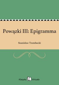 Powązki III: Epigramma - Stanisław Trembecki - ebook