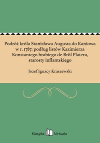 Podróż króla Stanisława Augusta do Kaniowa w r. 1787: podług listów Kazimierza Konstantego hrabiego de Bröl Platera, starosty inflantskiego - Józef Ignacy Kraszewski - ebook