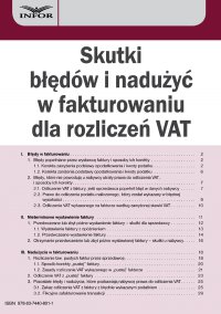 Skutki błędów i nadużyć w fakturowaniu dla rozliczeń VAT - Aneta Szwęch - ebook