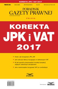 Korekta JPK i VAT 2017 - Opracowanie zbiorowe - ebook