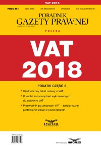 VAT 2018. Podatki cześć 2 - Opracowanie zbiorowe - ebook