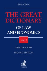 The Great Dictionary of Law and Economics. Vol. I. English - Polish - Ewa Ożga - ebook
