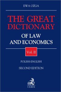 The Great Dictionary of Law and Economics. Vol. II. Polish - English - Ewa Ożga - ebook