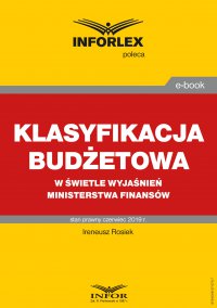 Klasyfikacja budżetowa w kontekście wyjaśnień Ministerstwa Finansów - Ireneusz Rosiek - ebook