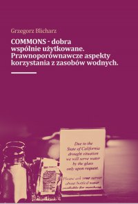 COMMONS - dobra wspólnie użytkowane. Prawnoporównawcze aspekty korzystana z zasobów wodnych - Grzegorz Blicharz - ebook