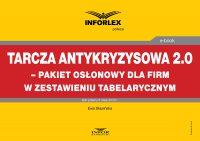 Tarcza antykryzysowa 2.0 – pakiet osłonowy dla firm w zestawieniu tabelarycznym - Ewa Sławińska - ebook