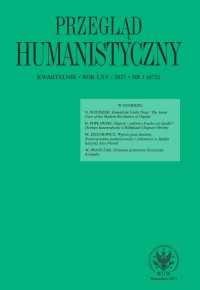 Przegląd Humanistyczny 2021/1 (472) - Tomasz Wójcik - eprasa