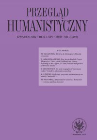 Przegląd Humanistyczny 2020/2 (469) - Tomasz Wójcik - eprasa