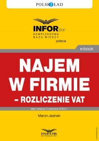 Najem w firmie – rozliczenie VAT - Marcin Jasiński - ebook