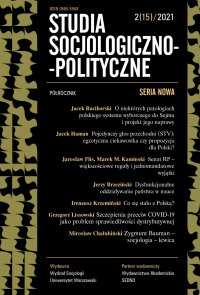 Studia Socjologiczno-Polityczne 2(15) 2021 - Praca Zbiorowa - eprasa