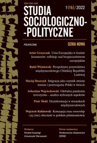 Studia Socjologiczno-Polityczne 1(16) 2022 - Praca Zbiorowa - eprasa