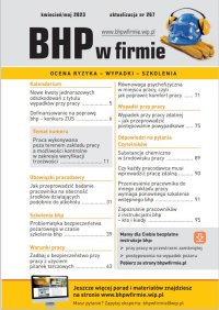 BHP w firmie kwiecień/maj 2023 - Opracowanie zbiorowe - ebook