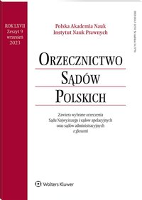 Orzecznictwo Sądów Polskich. Numer 9/2023 - P Andrew Moszczynski - ebook